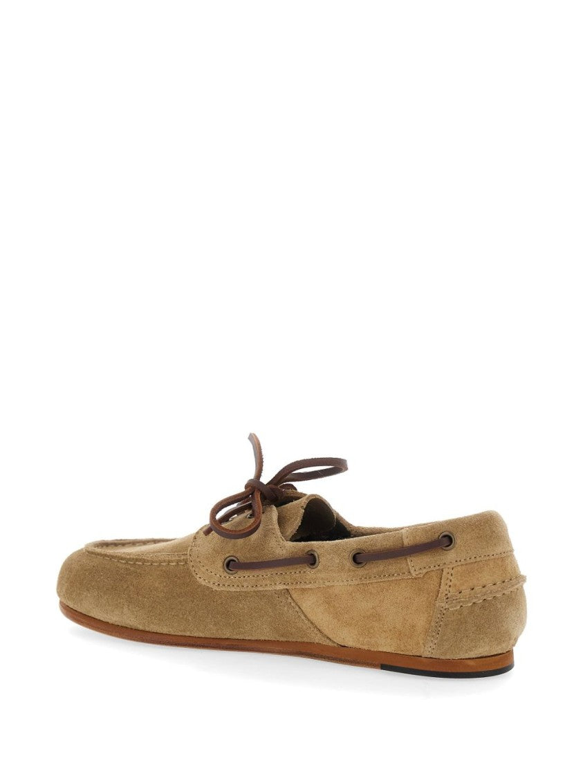 Sebago Moccasin-Style Brown Suede Flats