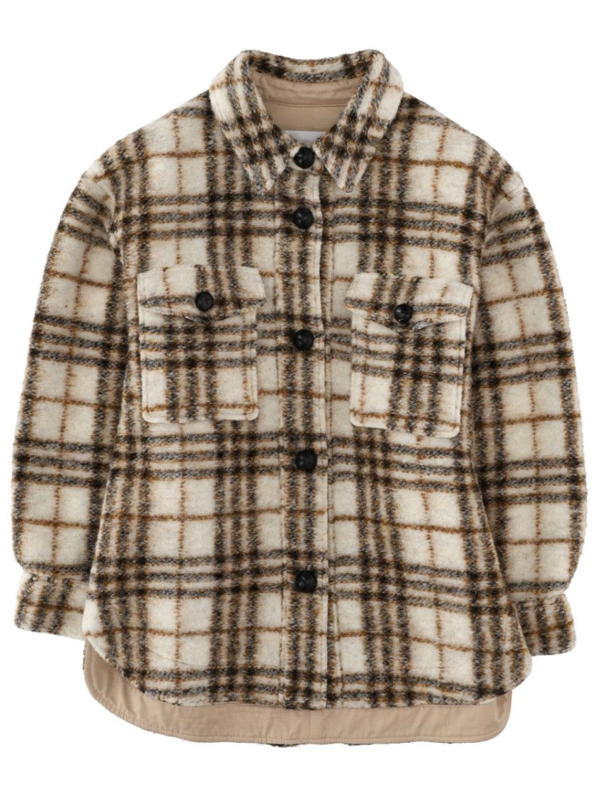 Isabel Marant Étoile Harveli Plaid Rounded Hem Shirt