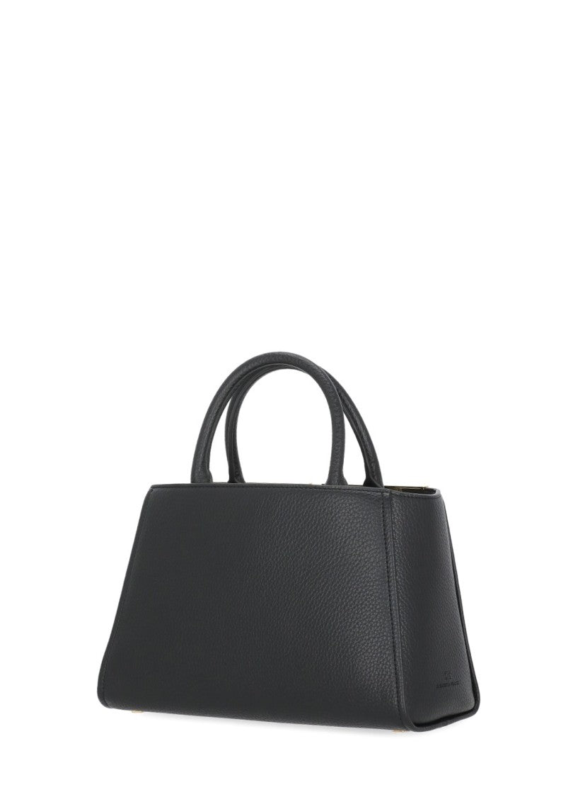 Elisabetta Franchi Leather-Effect Handbag With Gold Logo Detail