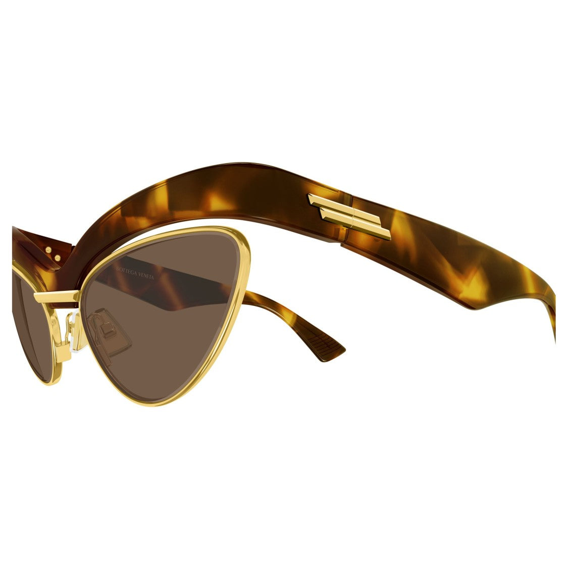 Bottega Veneta Tortoiseshell Bv1480s Gold Accent Cat-Eye Sunglasses