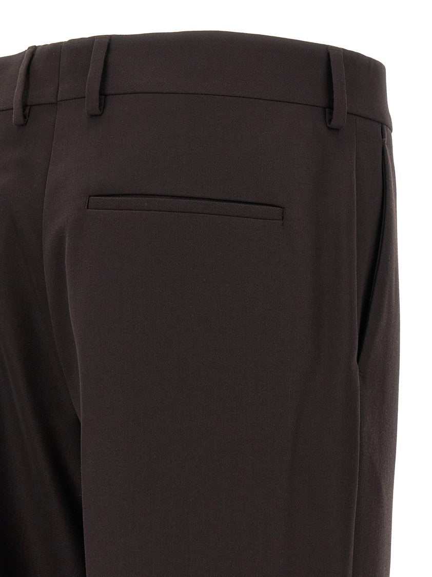 Fendi Straight-Leg Wool Crêpe Pants With Tailored Pleat