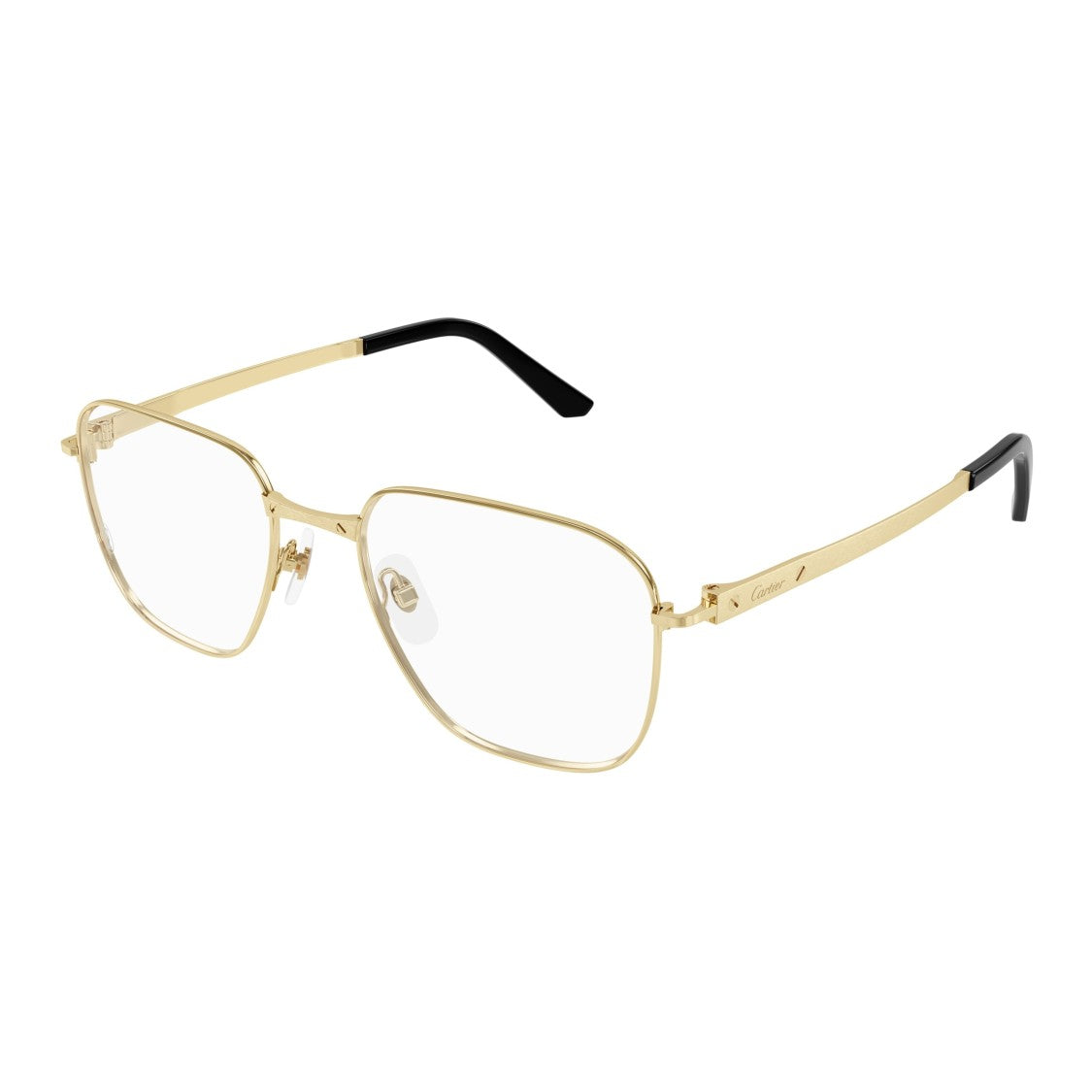 Cartier Ct0553o Square Shape Gold-Toned Titanium Eyeglasses