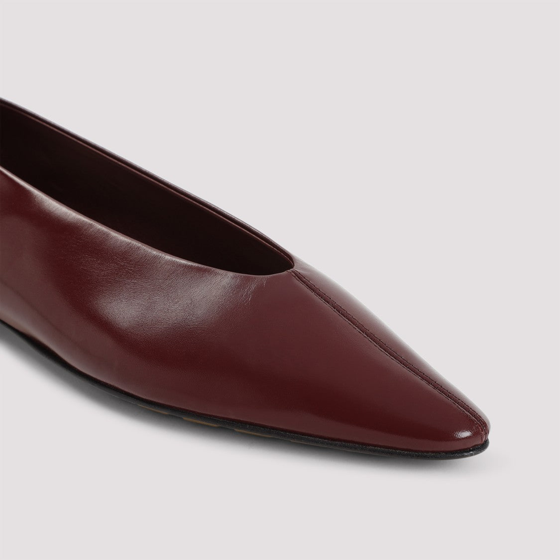 Bottega Veneta Barolo Red Nappa Leather Sofia Ballet Flat Ballerinas