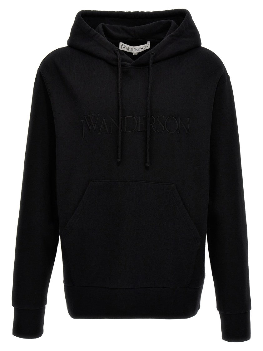 J. W. Anderson Tone-On-Tone Logo Hoodie With Drawstring Hood