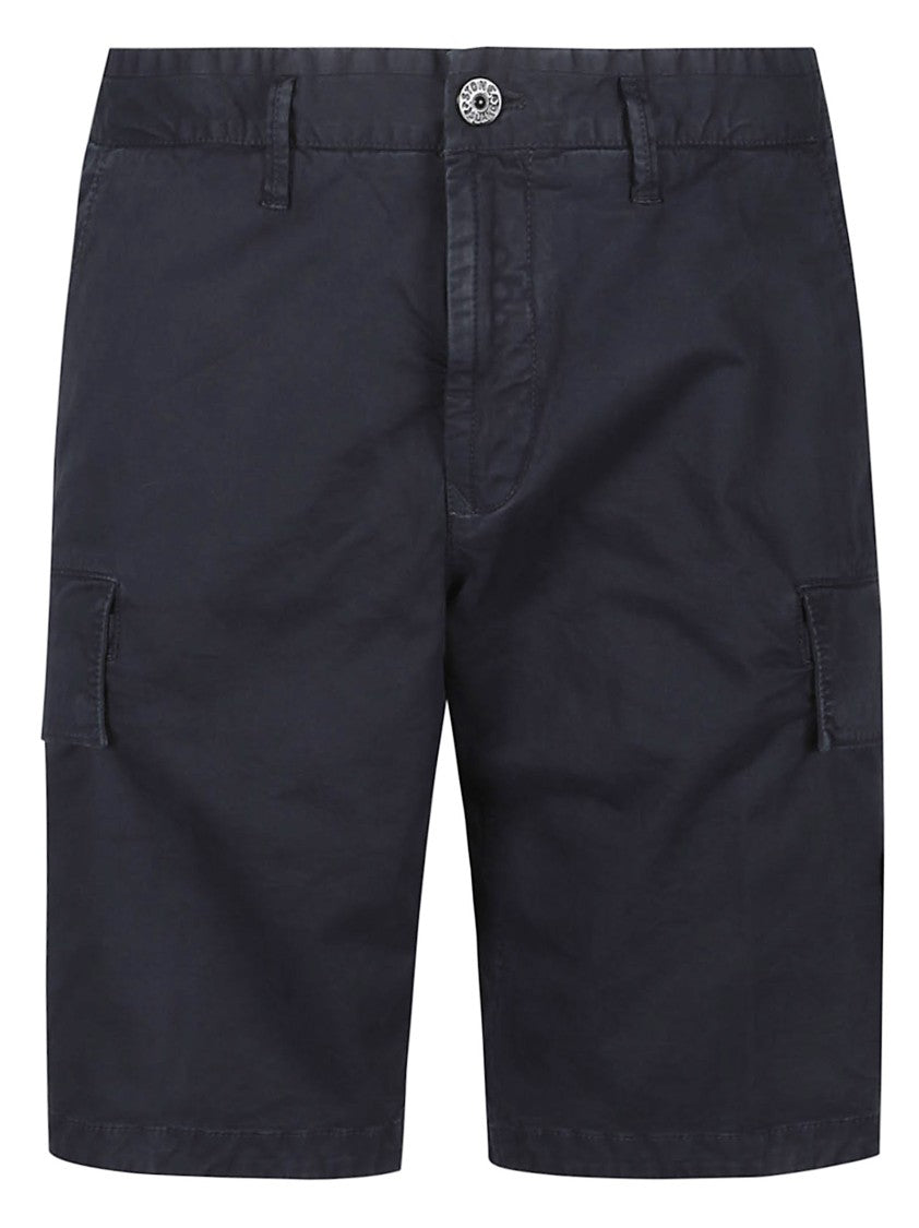 Stone Island Slim Bermuda Stretch Cotton Denim Shorts