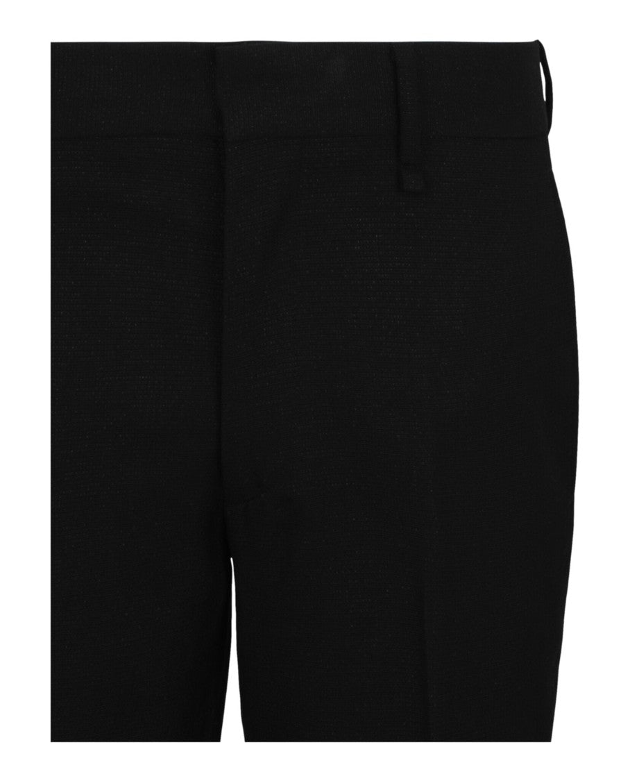 Givenchy Slim-Fit Tailored Trousers With Embroidered Logo And Woven Lamé