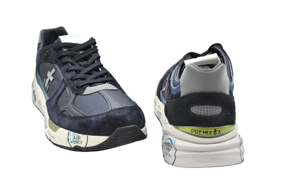 Premiata Dark Blue Low Sneakers