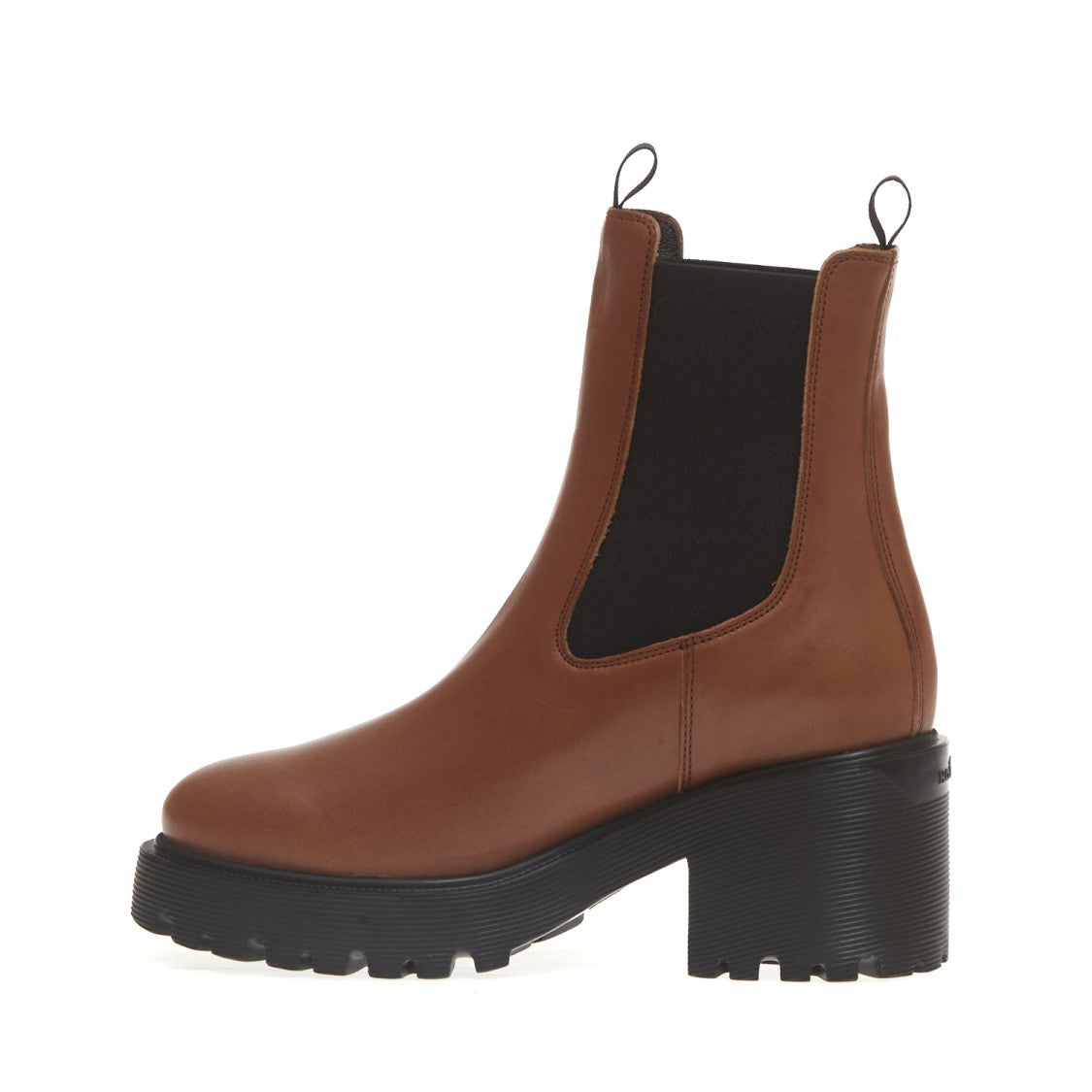 Hogan 50Mm Heel Brown Leather Boot