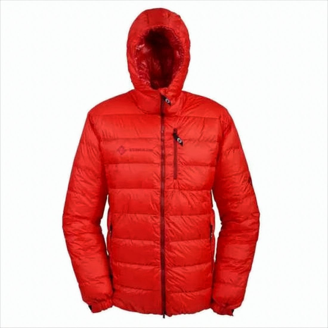 Cumulus Bright Red Padded Jacket With Horizontal Quilting