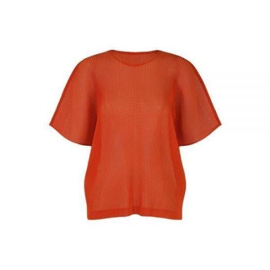Pleats Please Textured Short-Sleeved Top With Boxy Silhouette