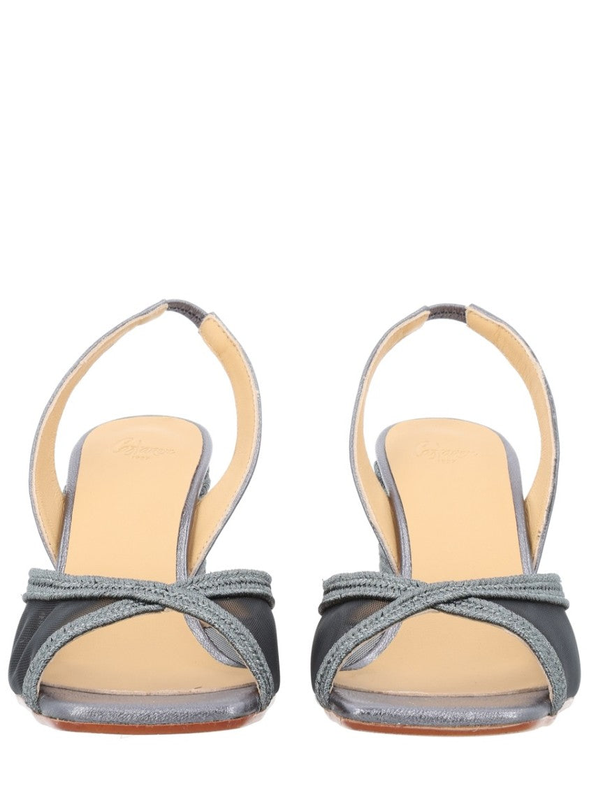 Castaner Slingback Espadrille Wedge Sandals With Transparent Mesh Panels