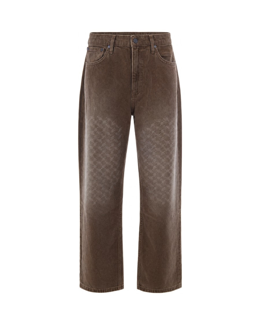 Daily Paper Beige Faded Monogram Vintage Cotton Jeans