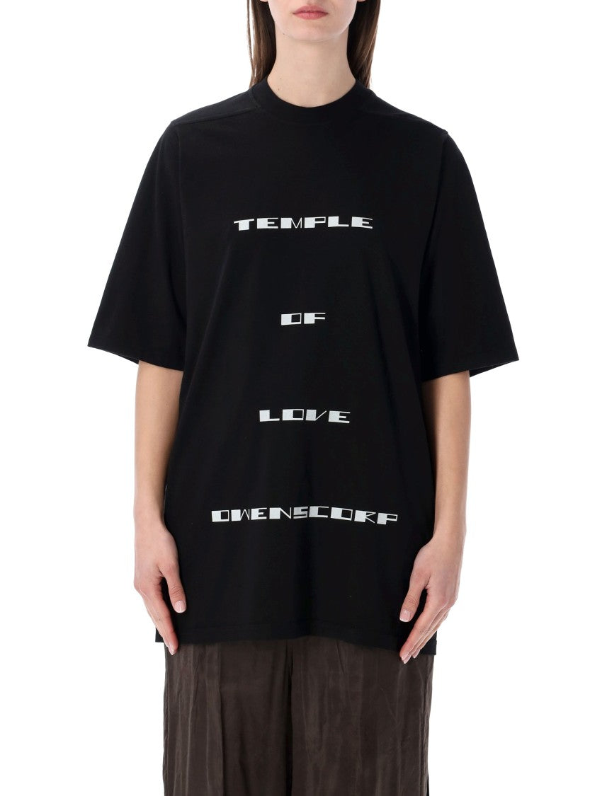 Drkshdw By Rick Owens Jumbo Ss Printed T-Shirt