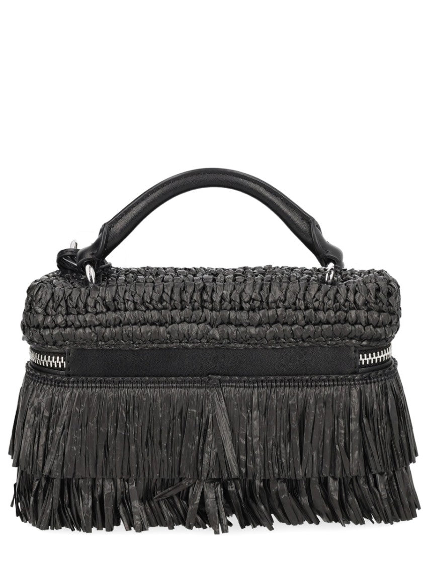 Michael Michael Kors Jane Woven Polypropylene Fringe Handbag