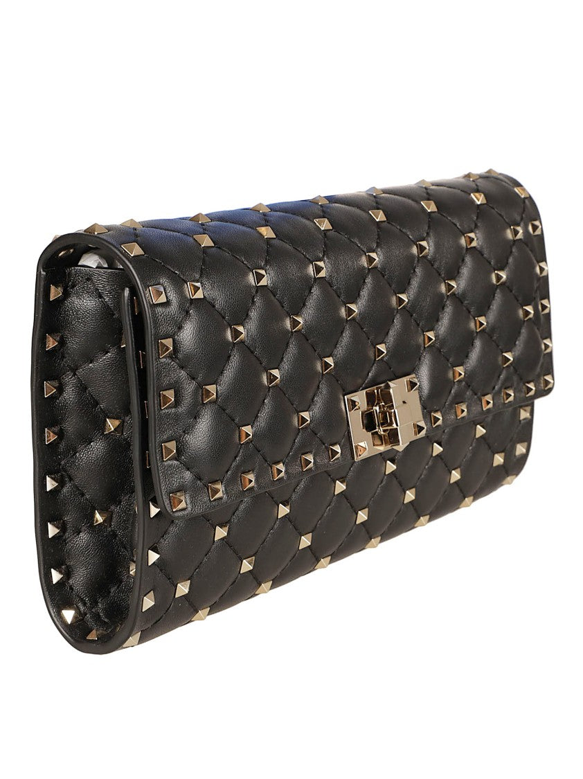 Valentino Garavani Quilted Black Lambskin Leather Bag