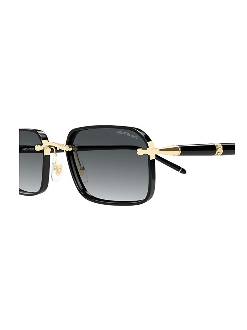 Montblanc Rectangular Metallic Frame Sunglasses