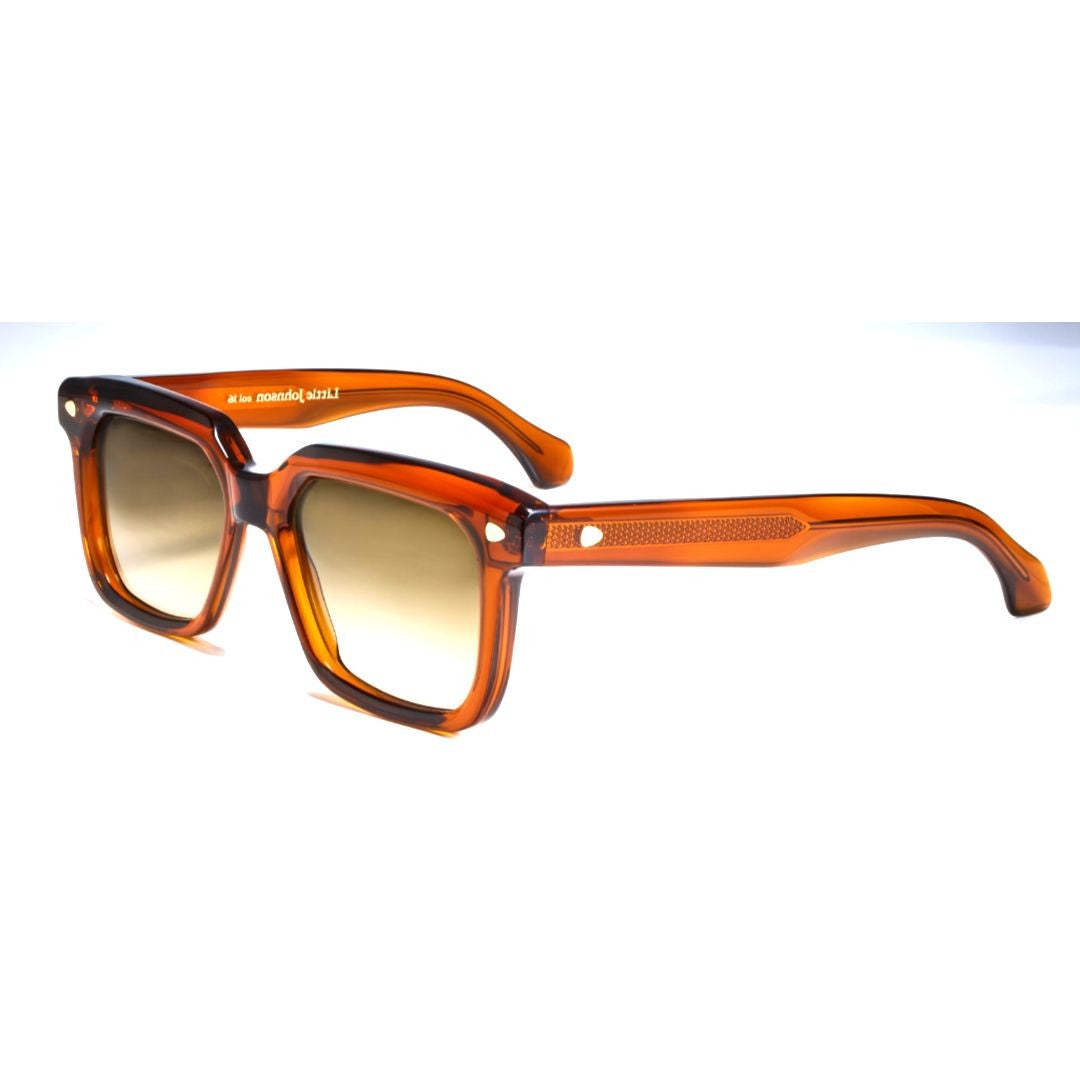 Hug Little Jhonson Translucent Amber Square Frame Sunglasses With Gradient Lenses