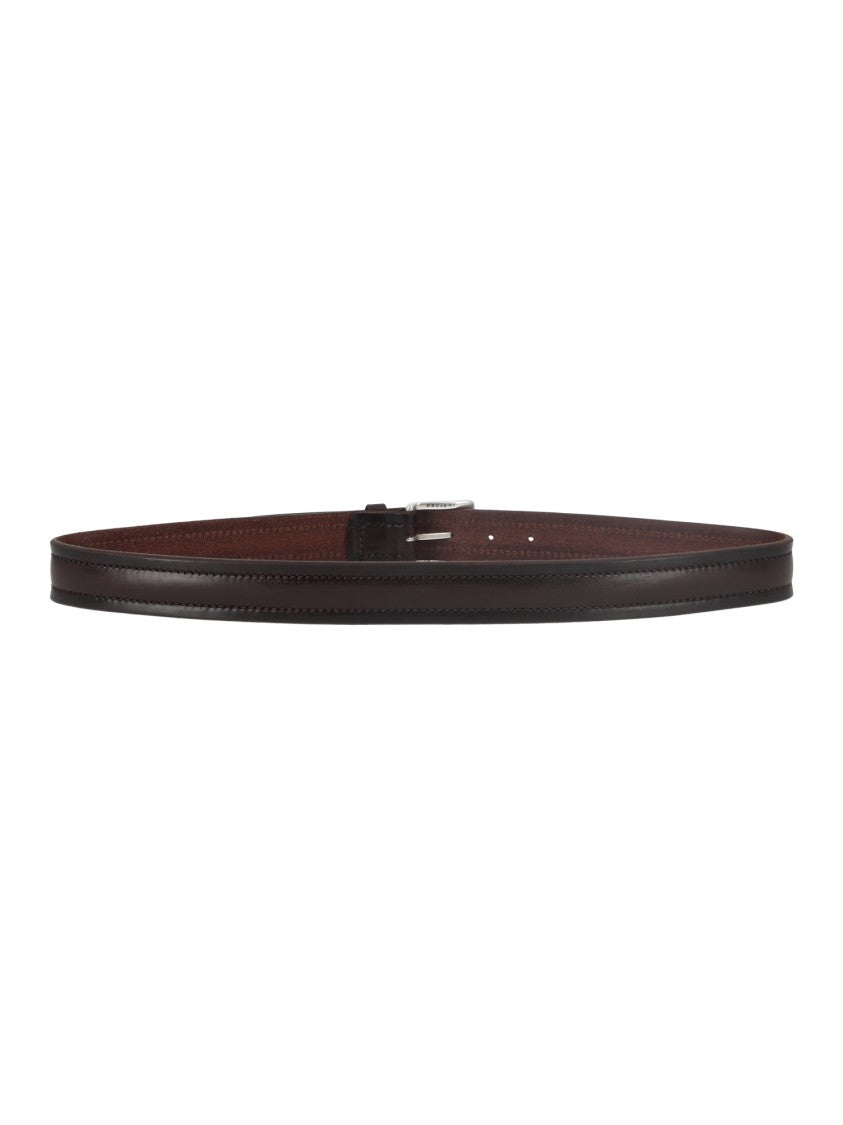 Claudio Orciani Brown Bull Soft Calf-Leather Belt