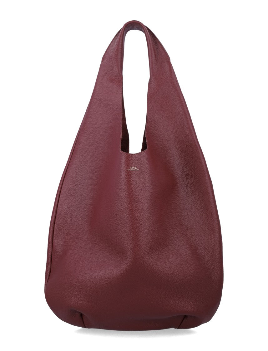 A.P.C. Grain Leather Le Neige Tote Bag