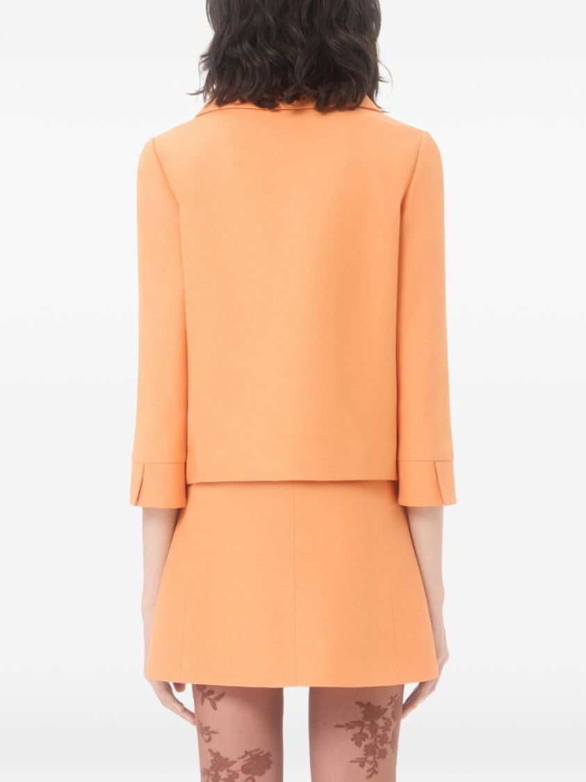 Valentino Garavani Crepe Couture Cropped Jewel Jacket