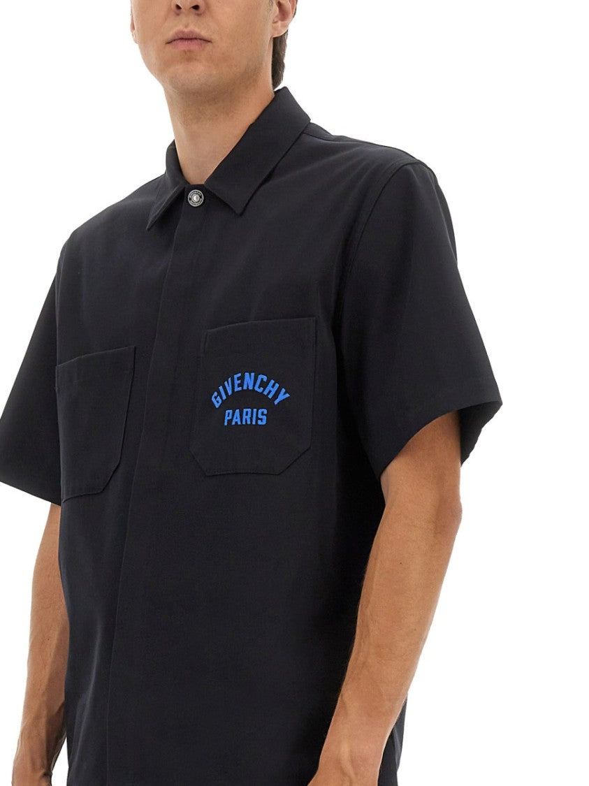 Givenchy Short-Sleeved Relaxed Fit Cotton Shirt