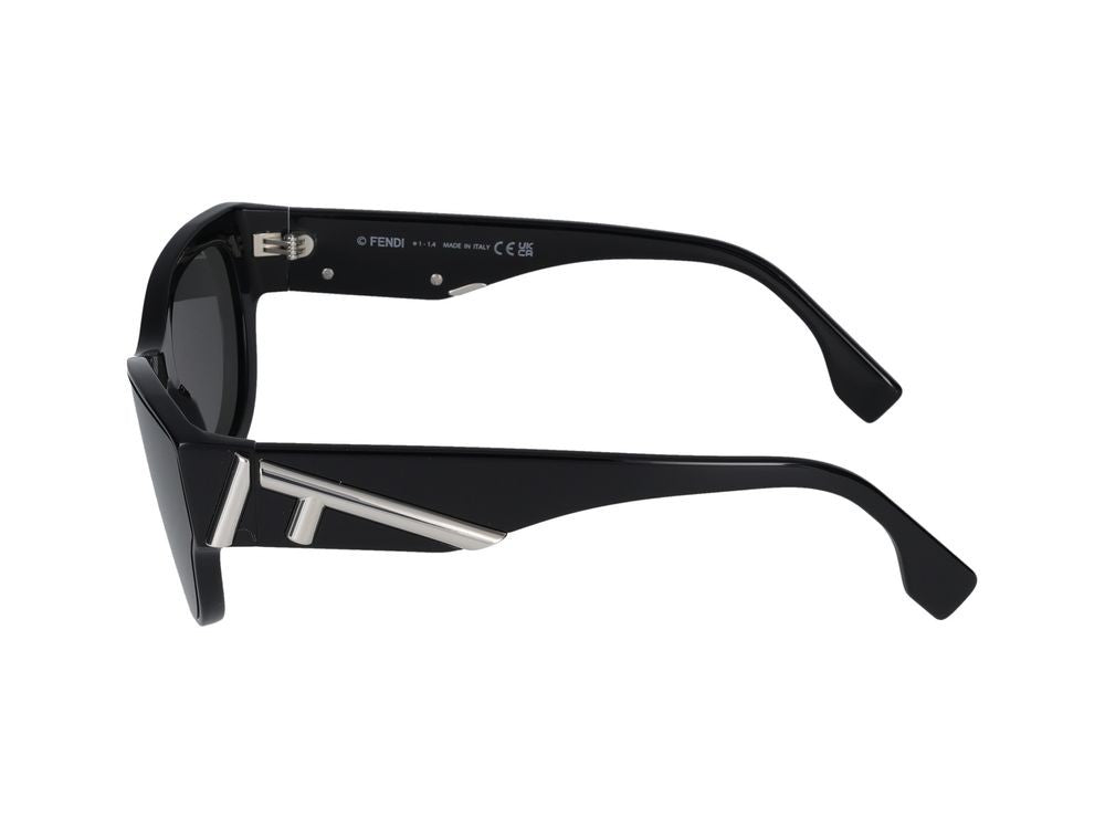 Maison Fendi Black Bold Cat-Eye Sunglasses