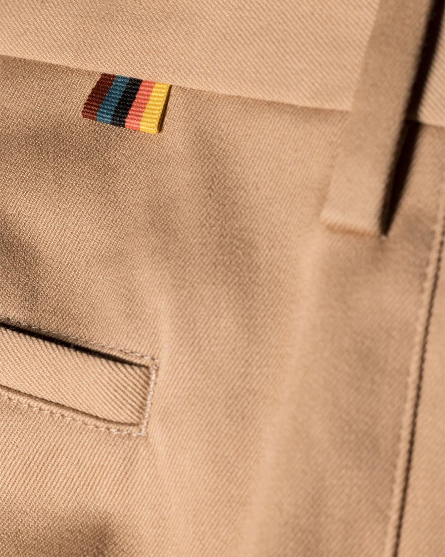 Paul Smith Tailored Beige Chinos With Turn-Up Hems