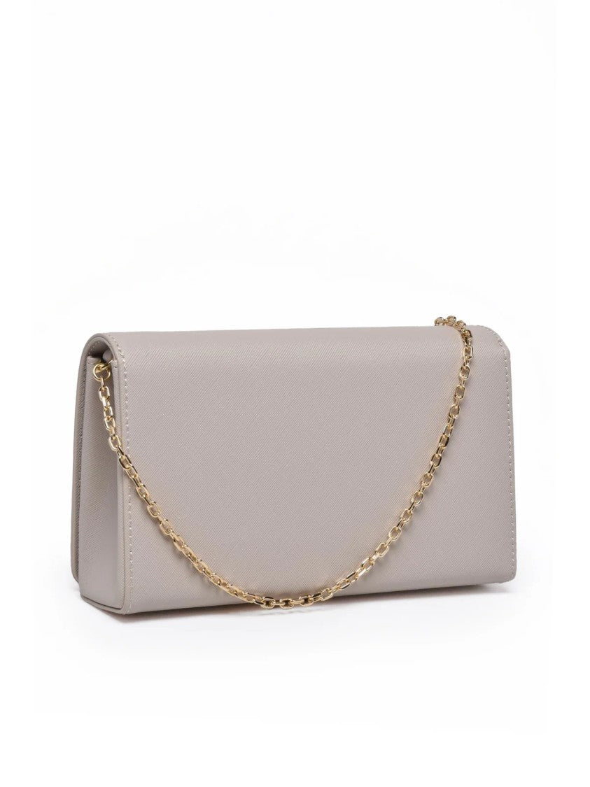 Love Moschino Saffiano Crossbody Bag With Metallic Logo Plaque