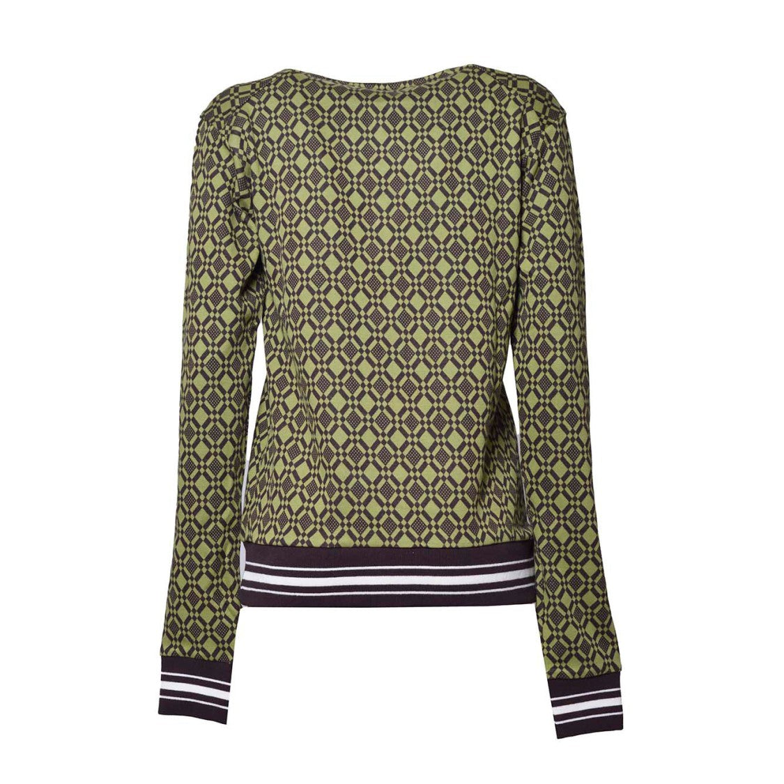 Wales Bonner Polo Power In Olive Green Jacquard Cotton