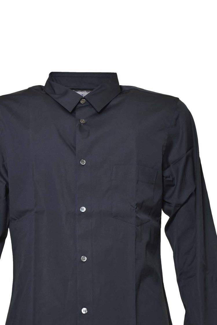 Comme Des Garçons Navy Blue Slim-Fit Cotton Shirt