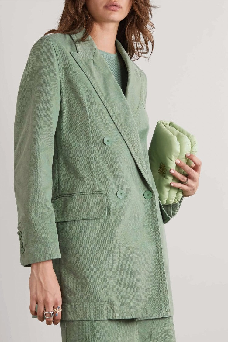 Max Mara Double-Breasted Tailored Coat With Notched Lapel