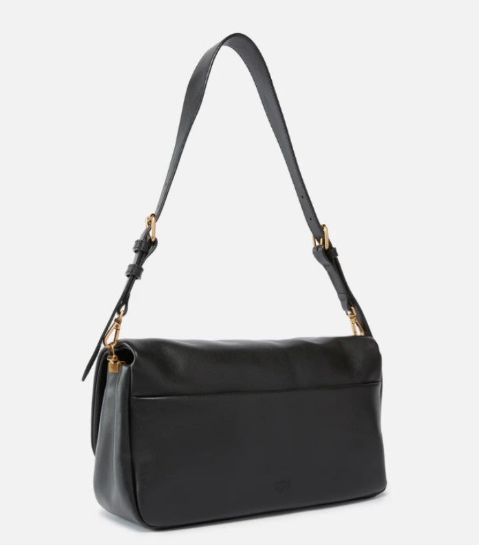 Pinko Click Soft Baguette Leather Shoulder Bag