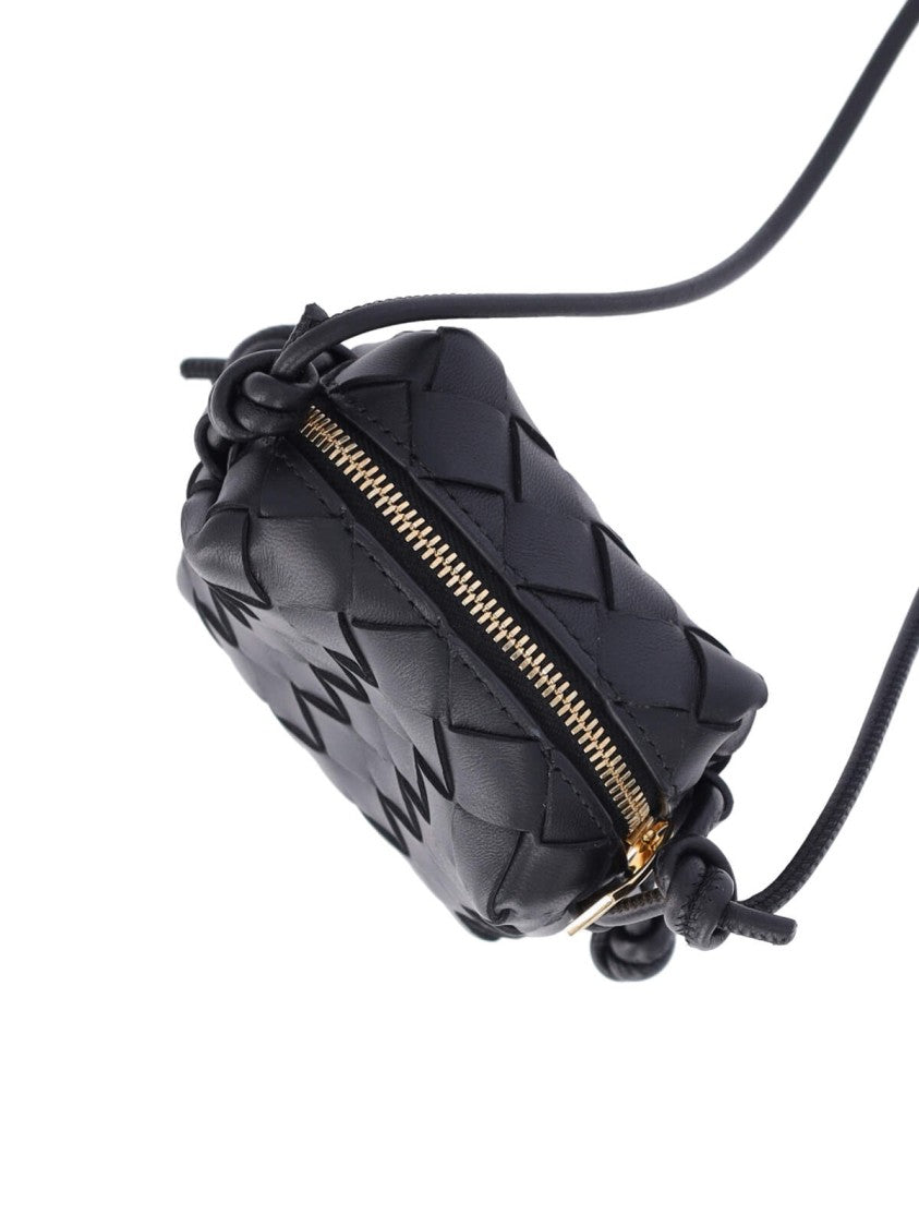 Bottega Veneta Mini Intrecciato Lambskin Shoulder Bag With Knot Details