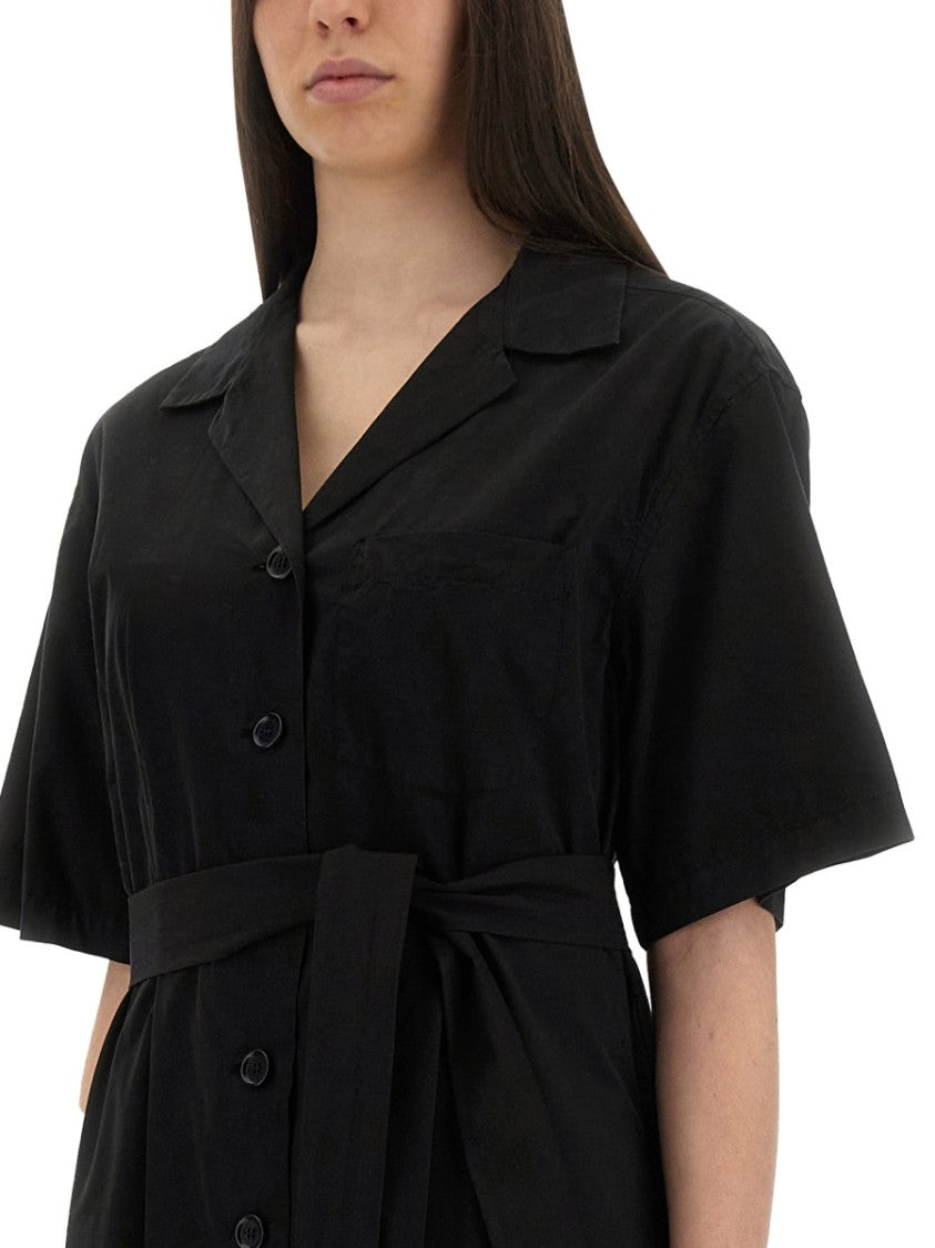 Aspesi Button-Down Midi Dress With Belted Waist
