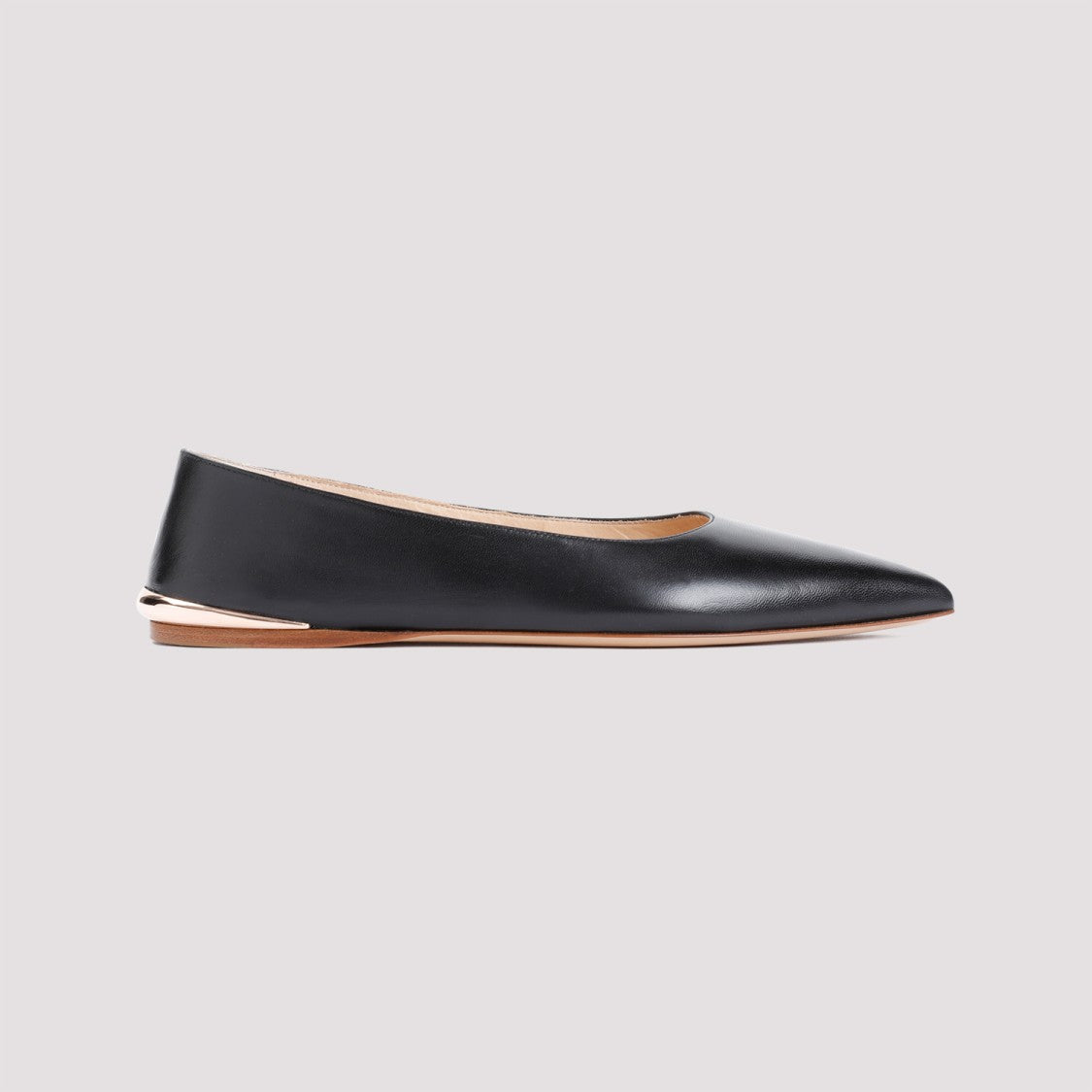 Gabriela Hearst Fleur Black Lamb Leather Ballerinas