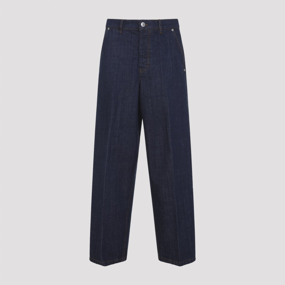 Ami Paris Indigo Blue Cotton Balloon Fit Jeans