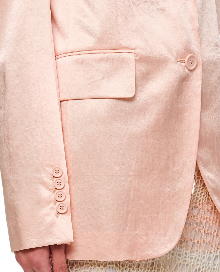 Sportmax Single-Breasted Tailored Jacket With Notched Lapel And Flap Pockets