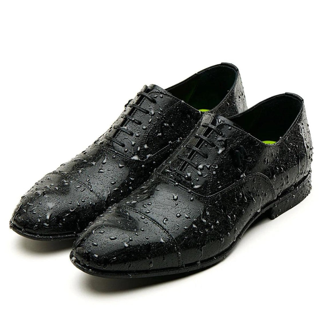 Mimanera Black Mr. Rain Effect Leather Shoes