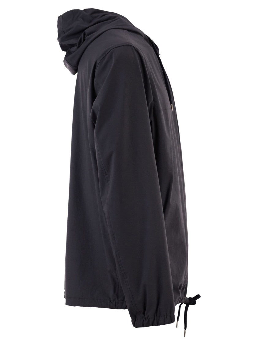 Herno Technical Windbreaker With Adjustable Hood