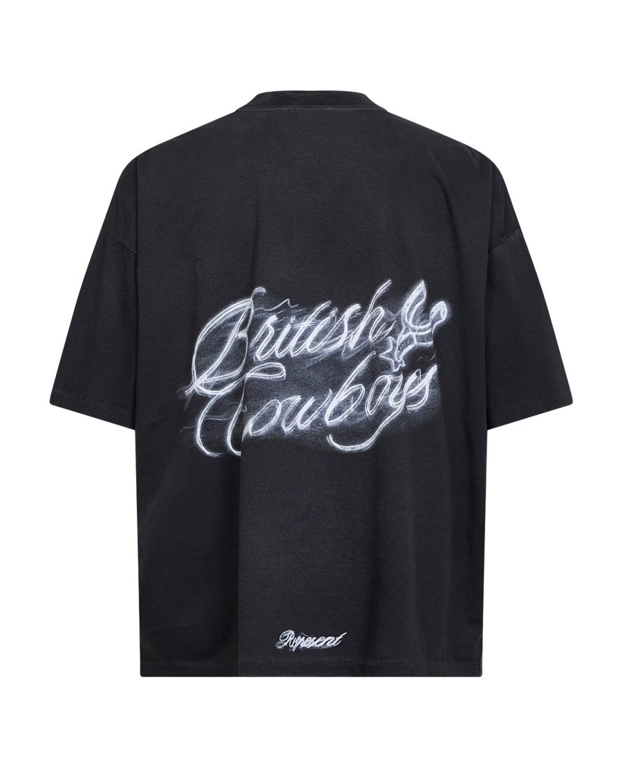 Represent British Cowboys Stained Black T-Shirt