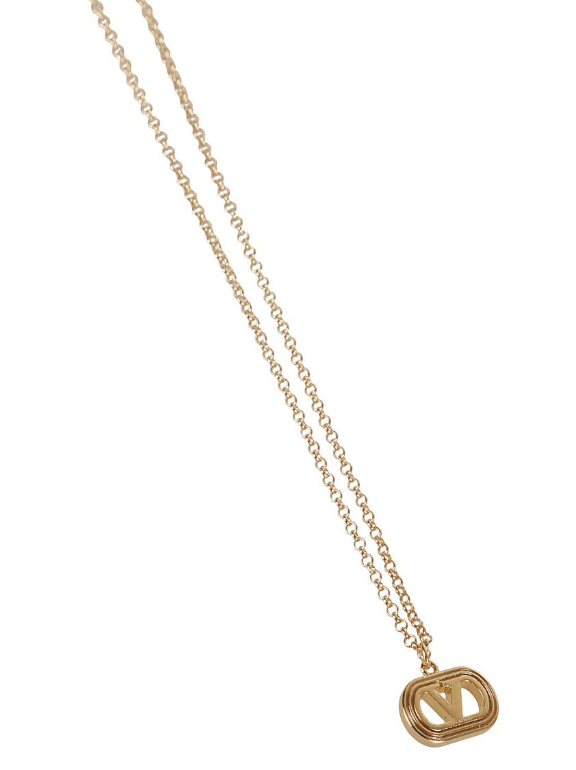 Valentino Garavani Stylized Logo Pendant Necklace