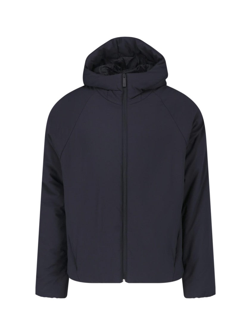 Laminar Sleek Black Zip-Up Hooded Jacket With Minimalist Design