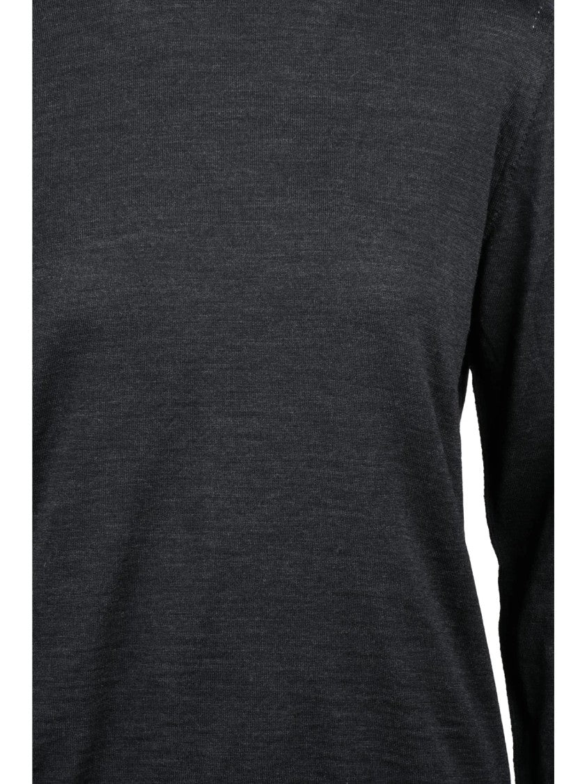 Maison Margiela Fitted Cyclist Knit Wool Sweater With Ribbed Detailing