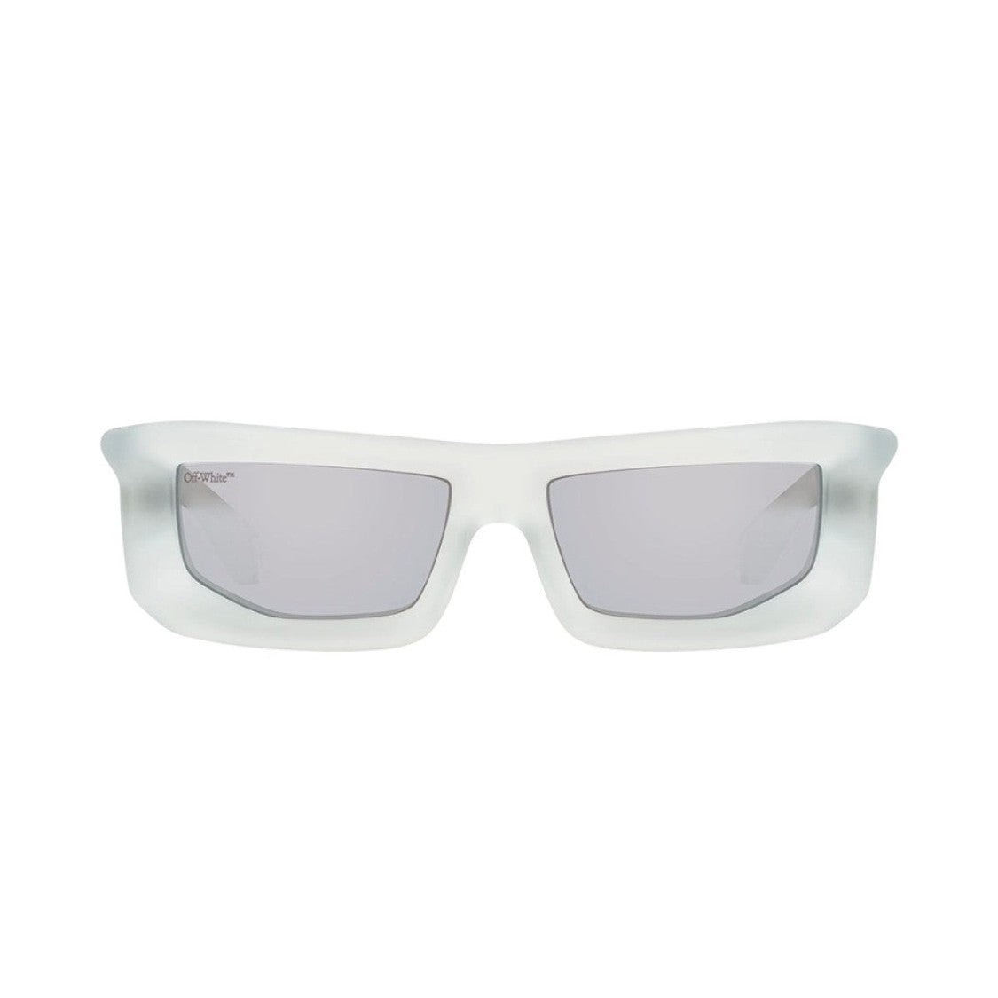 Off-White Matte Grey Volcanite Oeri074 Injected Rectangular Sunglasses
