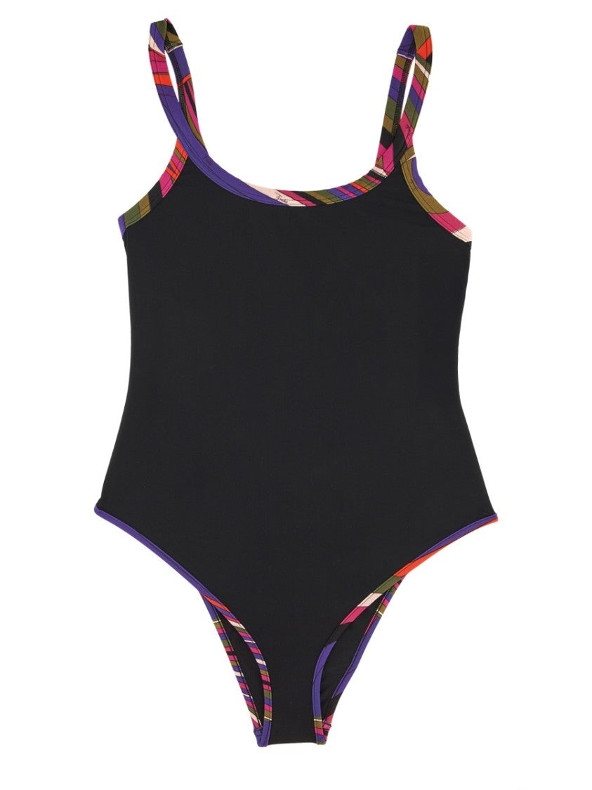 Pucci One Piece Swimsuit With Printed Edges