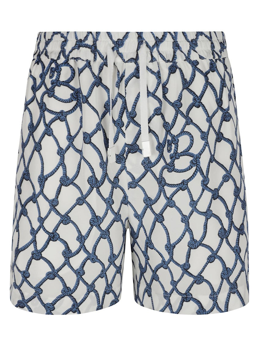 Burberry Dynamic Patterned Silk Shorts