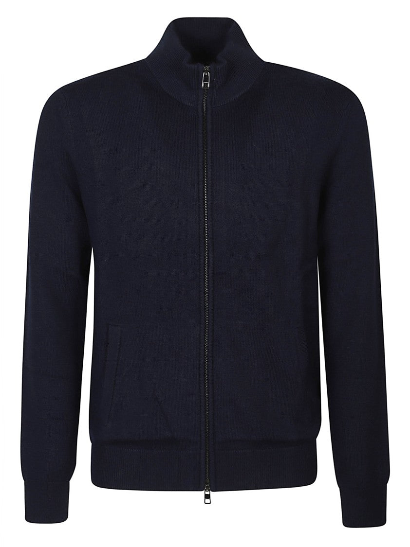 Michael Kors Full-Zip Sweater In Extra-Fine Merino Wool With Embroidered Logo