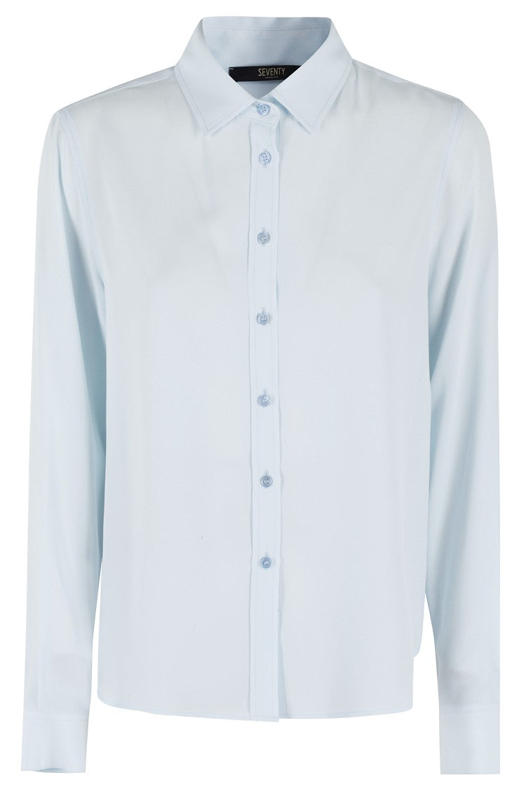 Seventy Plain Crepe Shirt With Silk Mix