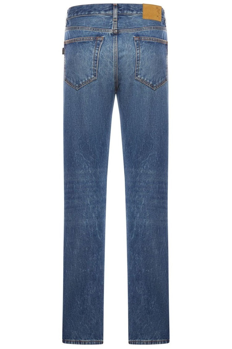 Haikure Straight-Leg Dark Wash Denim Jeans With Classic Five-Pocket Styling