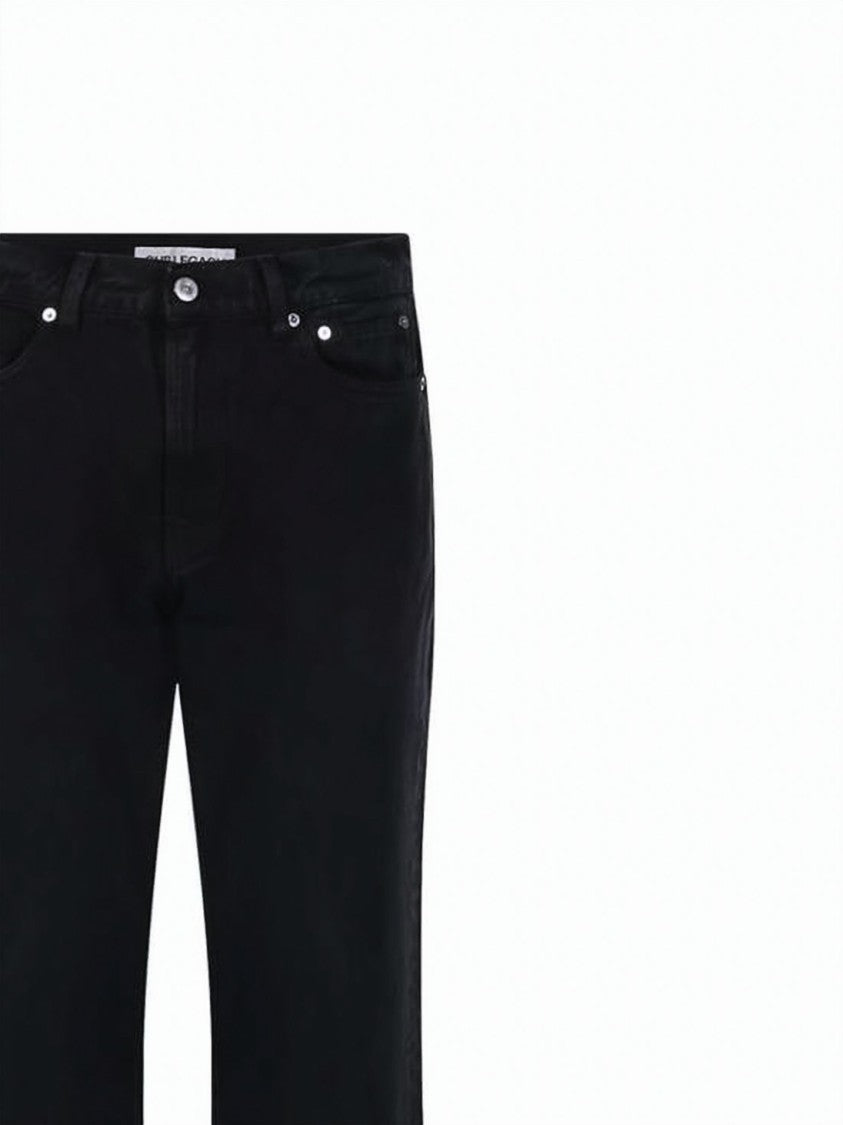 Our Legacy Slightly Flared Black Denim Pants With Five-Pocket Design